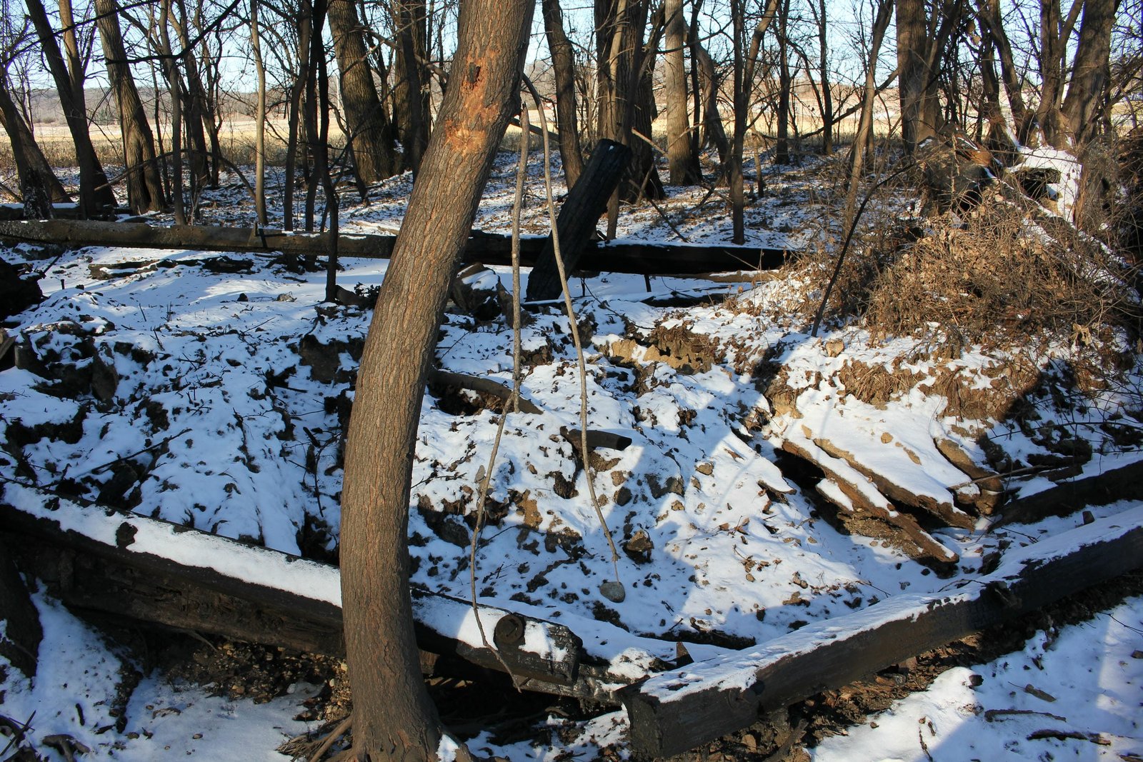 Remains of north approach